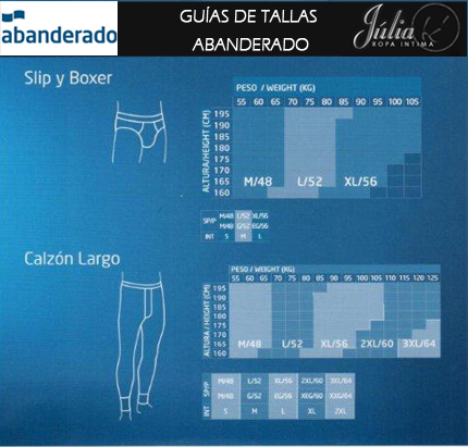 Talla ropa interior fashion hombre